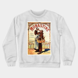 MONASTINE LIQUEUR Monk Drinking Alcohol Vintage French Crewneck Sweatshirt